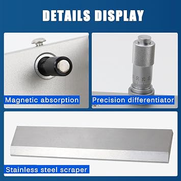 Micrometer Wet Film Preparation Device, Adjustable Film Applicator Coater, 0-3500m Adjustable/Precise Film Coating/Clear Scale, for Shop