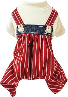 Dog Cute Jumpsuit Pet Stylish Bib Overalls Dog Onesies Clothes for Small Dogs Girl Boy Overalls Classic Dogs One Piece Outfit Pet Daily Birthday Holiday Clothing