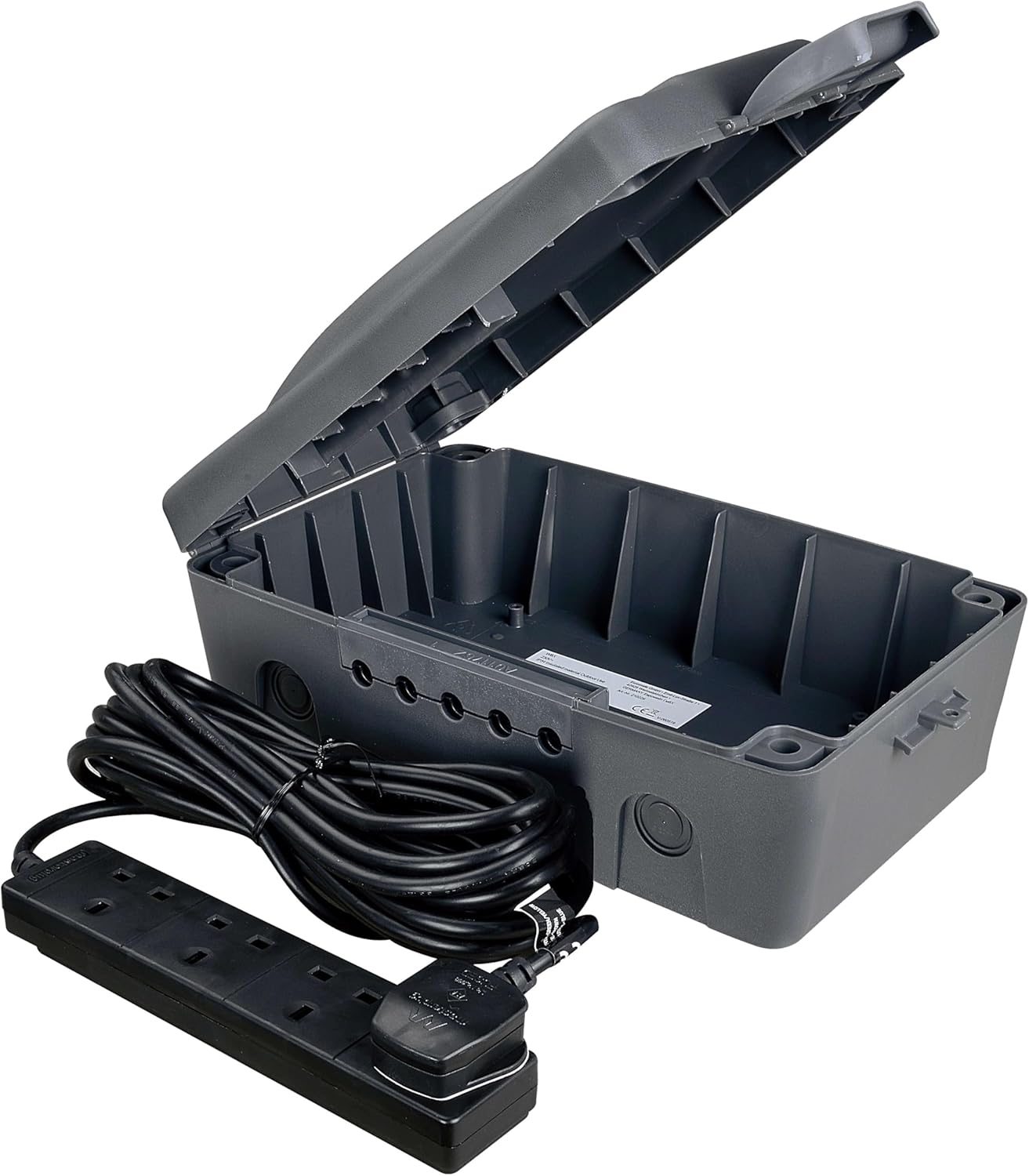 Masterplug Weatherproof Box with 4 Socket 10m Extension Lead