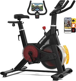 HXD-ERGO Vélo d’Appartement Magnétique Silencieux – Résistance Infinie, Structure Stable, Siège & Guidon Réglables, Écran LCD, Compatible Kinomap/Zwift, Charge 150 kg