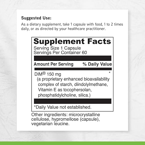 Vista 6 de DAVINCI Labs DIMPro 150mg - Ayuda a apoyar el equilibrio hormonal, el metabolismo de estrógenos y más con DIM* - Sin gluten - 60 cápsulas