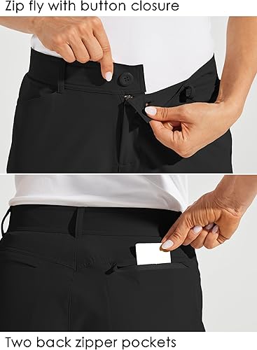 Miniatura 5 de Willit Pantalones cortos para mujer, 13 pulgadas, para golf, senderismo, largos, hasta la rodilla, de secado rápido, resistentes al agua, casual,