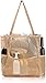 Tibroni Strandtasche xxl mit Reißverschluss Shopper Damen Groß Mesh Badetasche Familie Faltbar Beach Tote Bag Shopper Netztasche Schwimmtasche Mehrfachtaschen