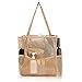 Strandtasche xxl mit Reißverschluss Shopper Damen Groß Mesh Badetasche Familie Faltbar Beach Tote Bag Shopper Netztasche Schwimmtasche Mehrfachtaschen