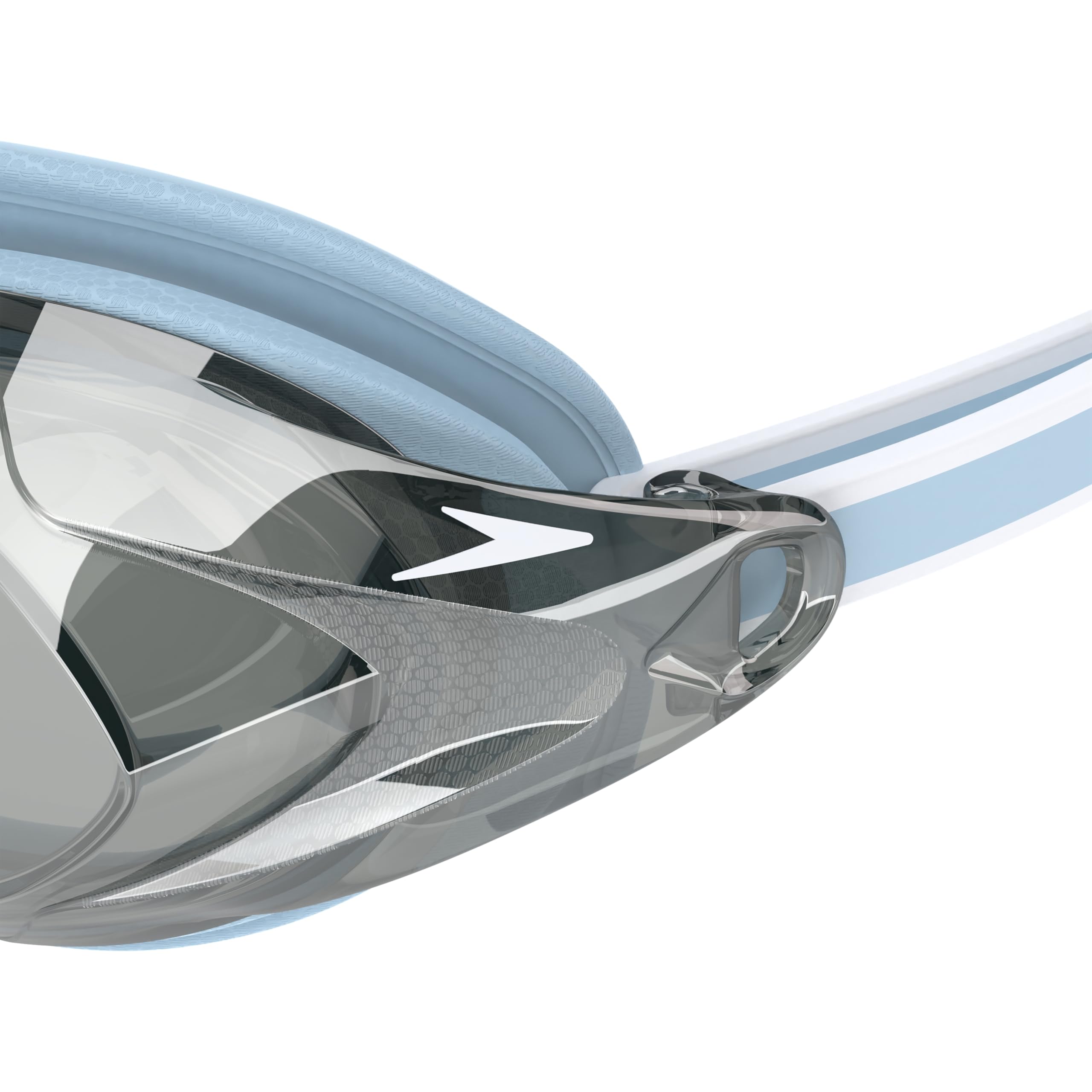 Speedo Vanquisher 3.0 verspiegelte Schwimmbrille für Damen, Anti-Beschlag, UV-Schutz, Okular 360 Gläser, Damen-Renn-Passform