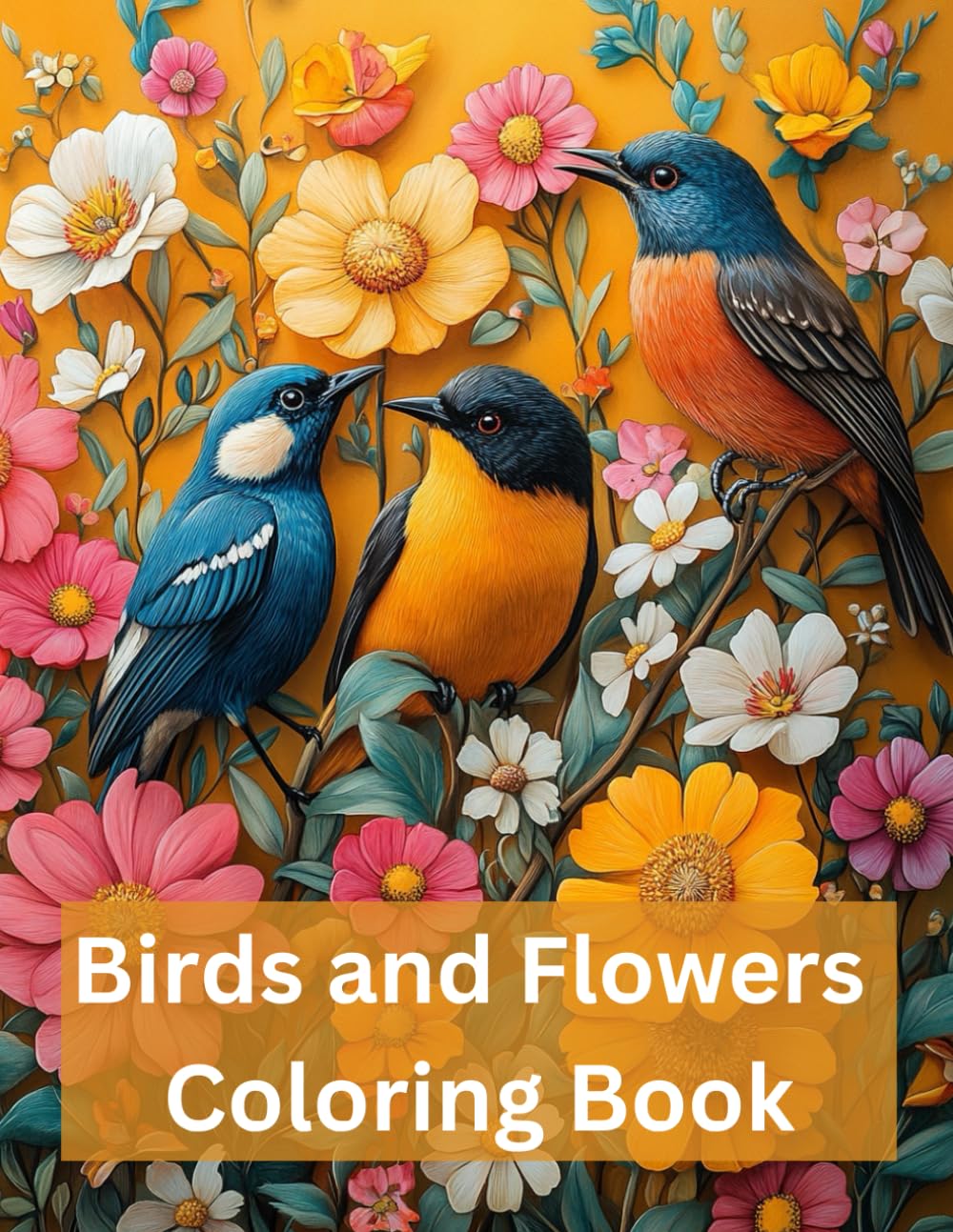 Birds and Flowers Coloring Book. Memory Coloring Book for Dementia Patients: Dementia Activities for Seniors