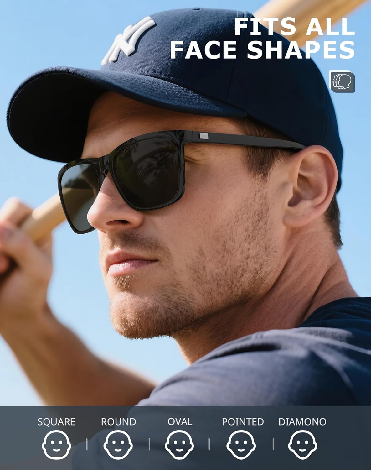 KALIYADI Mens-Sunglasses Polarized Sunglasses-Men Women: Classic Sun glasses with UV400 Protection for Driving Golf Fishing - Image 4