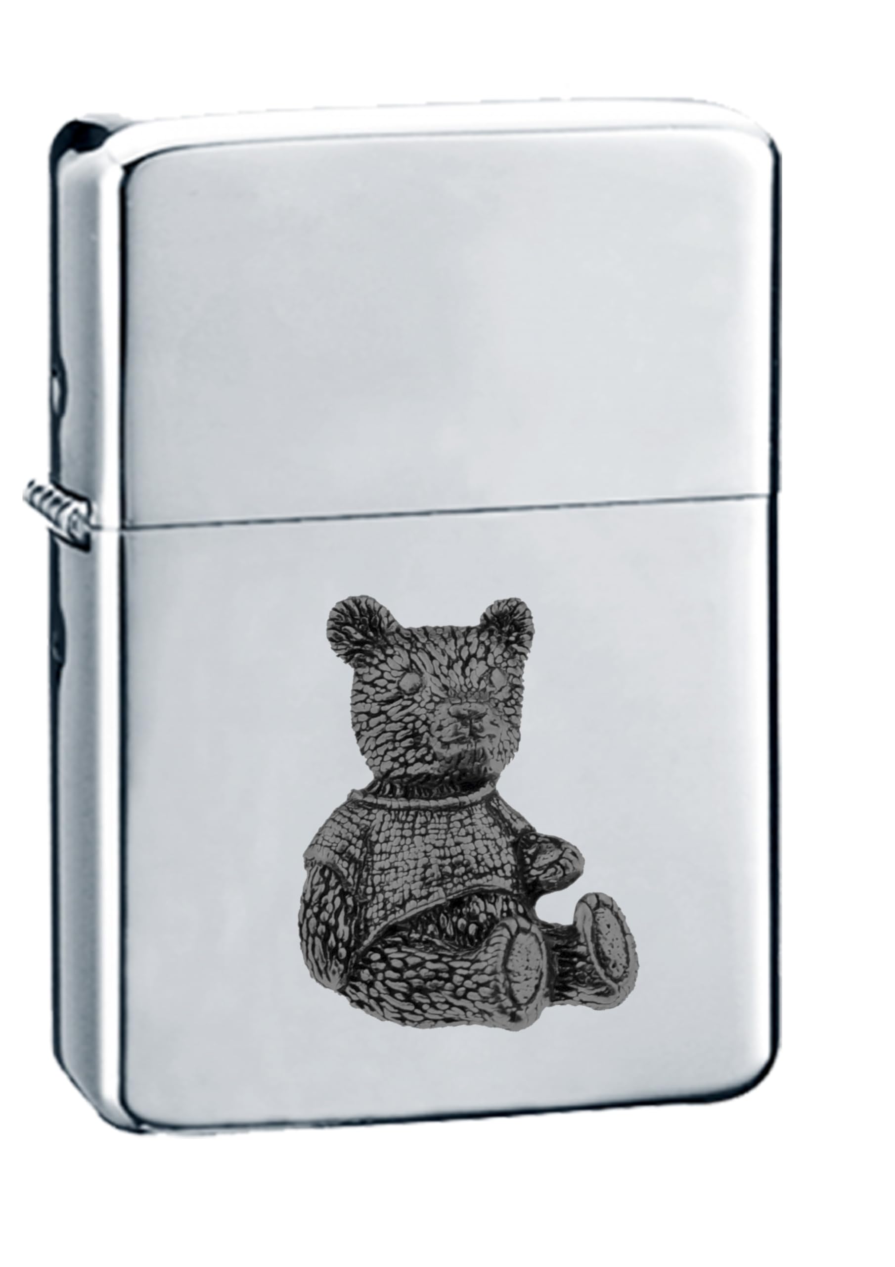 Briquet A41 ours en peluche fini le vent avec ce briquet essence chrome