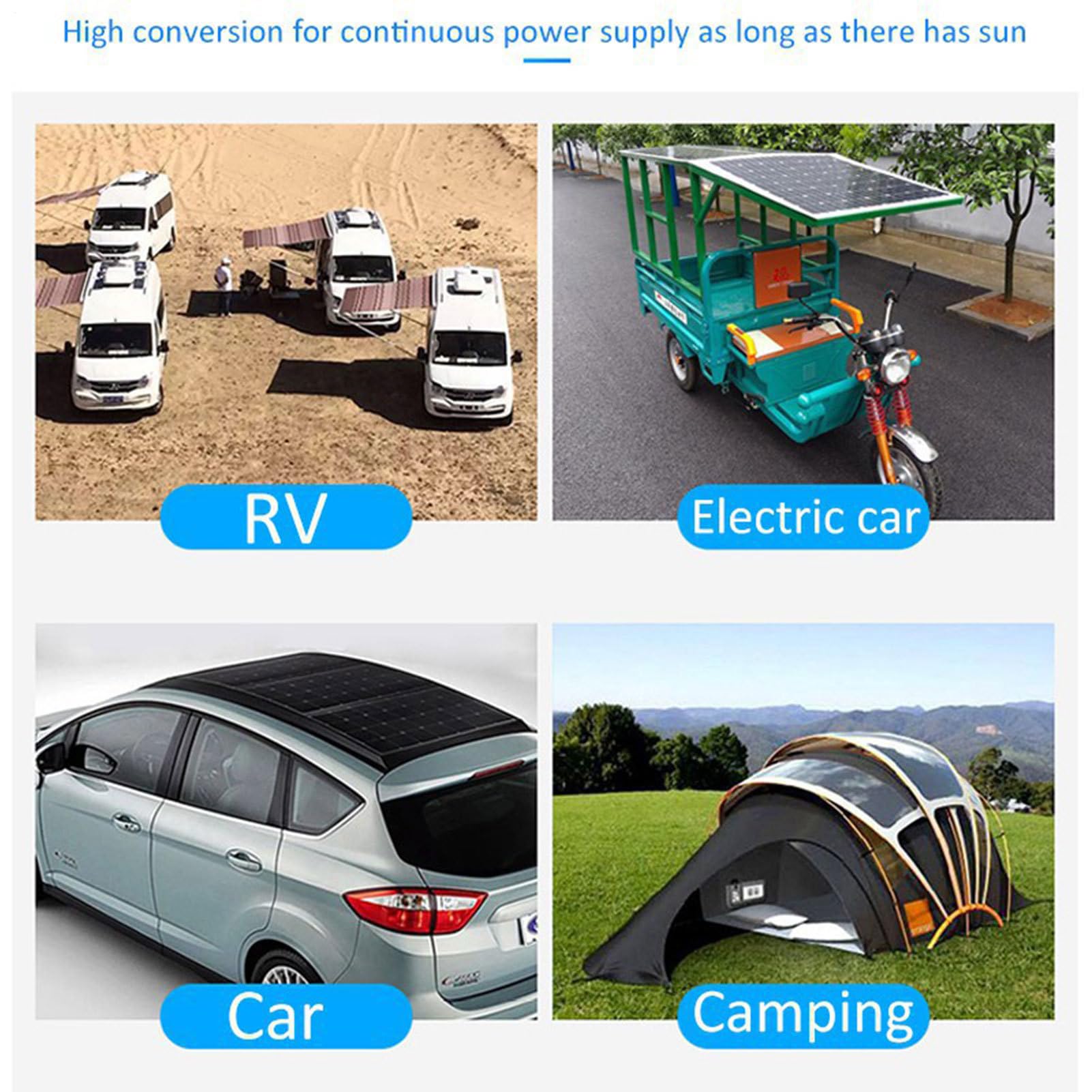 Set di pannelli ,Generatore solare 300W con prese 220V AC | Regolatore di carica solare 30A, caricatore inverter a onda sinusoidale pura, camper, rimorchio, camper, marina, ho