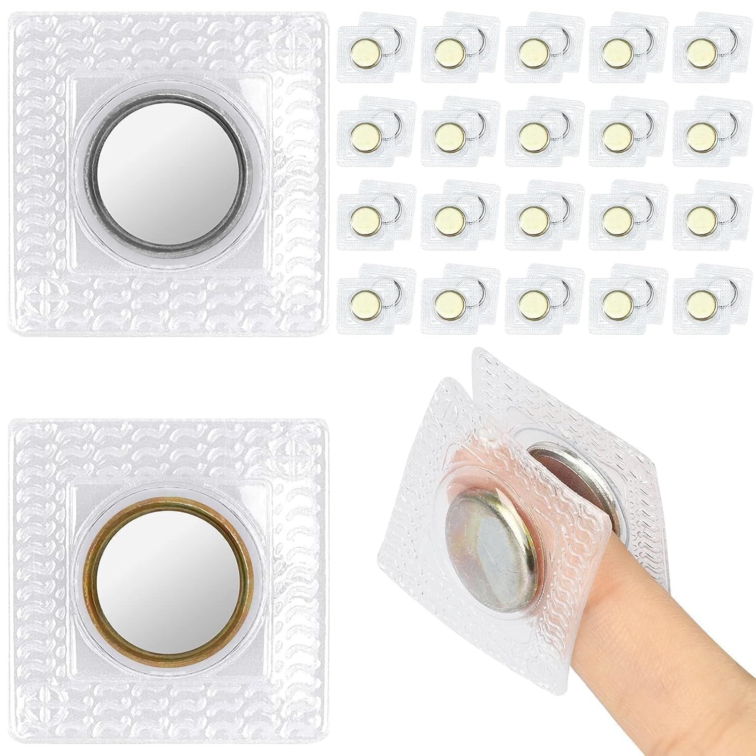 20 Pack Button Magnet Magnetic Buttons for Bags and Clothes, Fasteners for DIY Sewing Handbag Sand Garments Premium Qualit...