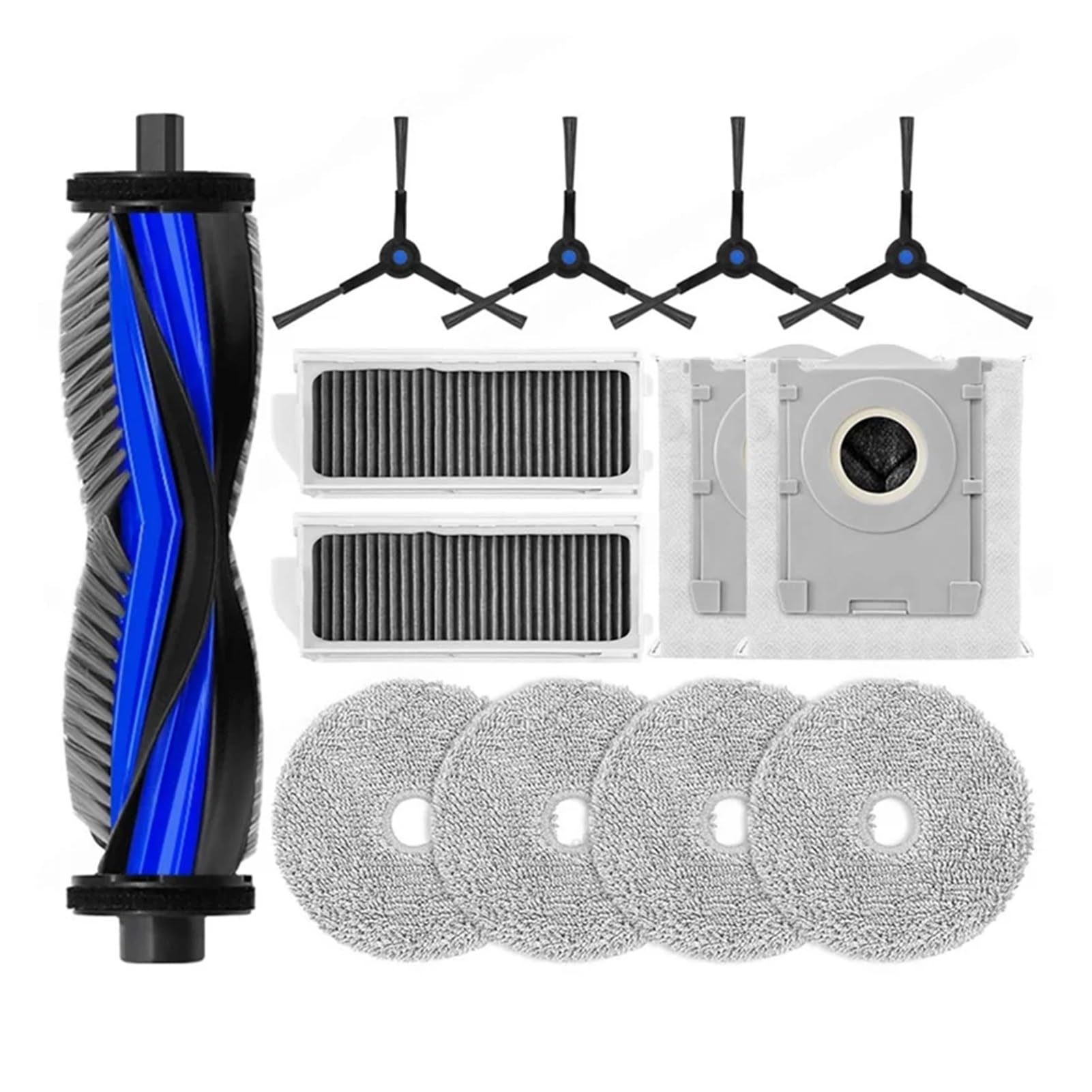 Dirlux Compatible for Ecovacs Deebot Mini Robot Vacuum Main Brush, HEPA Filter, Dust Bag and Mop Cloth Replacement Set