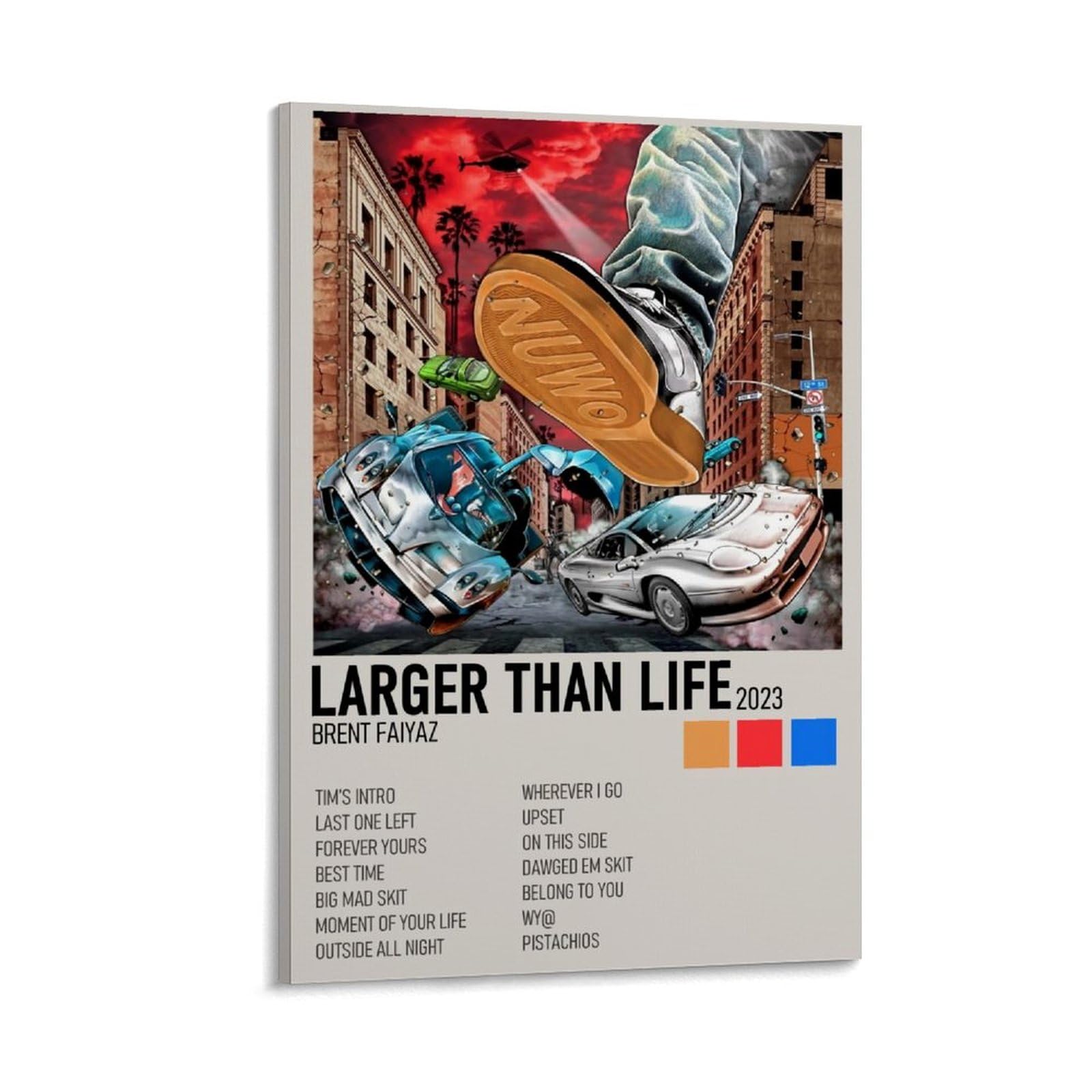 Nzhiming Brent Faiyaz -Larger Than Life Music Album Poster
