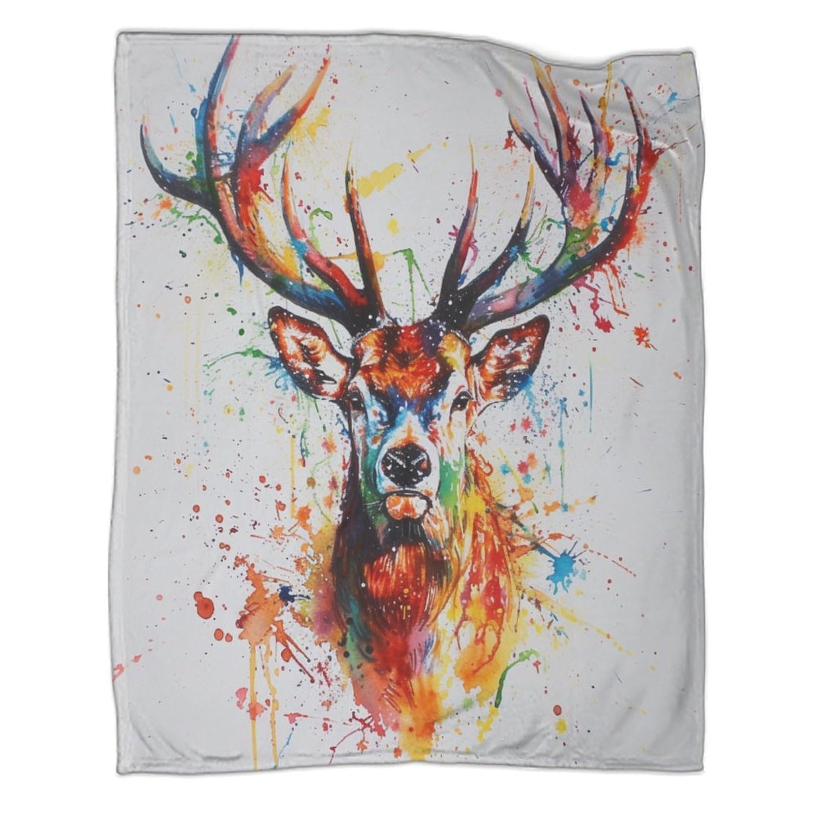 Uendokrnn Style-6 Sika Deer Printed Throw Blanket, 3D Print Warm & Cosy Blankets For Beds, Bedding For Bed Couch, 50X60inch(127X152cm)