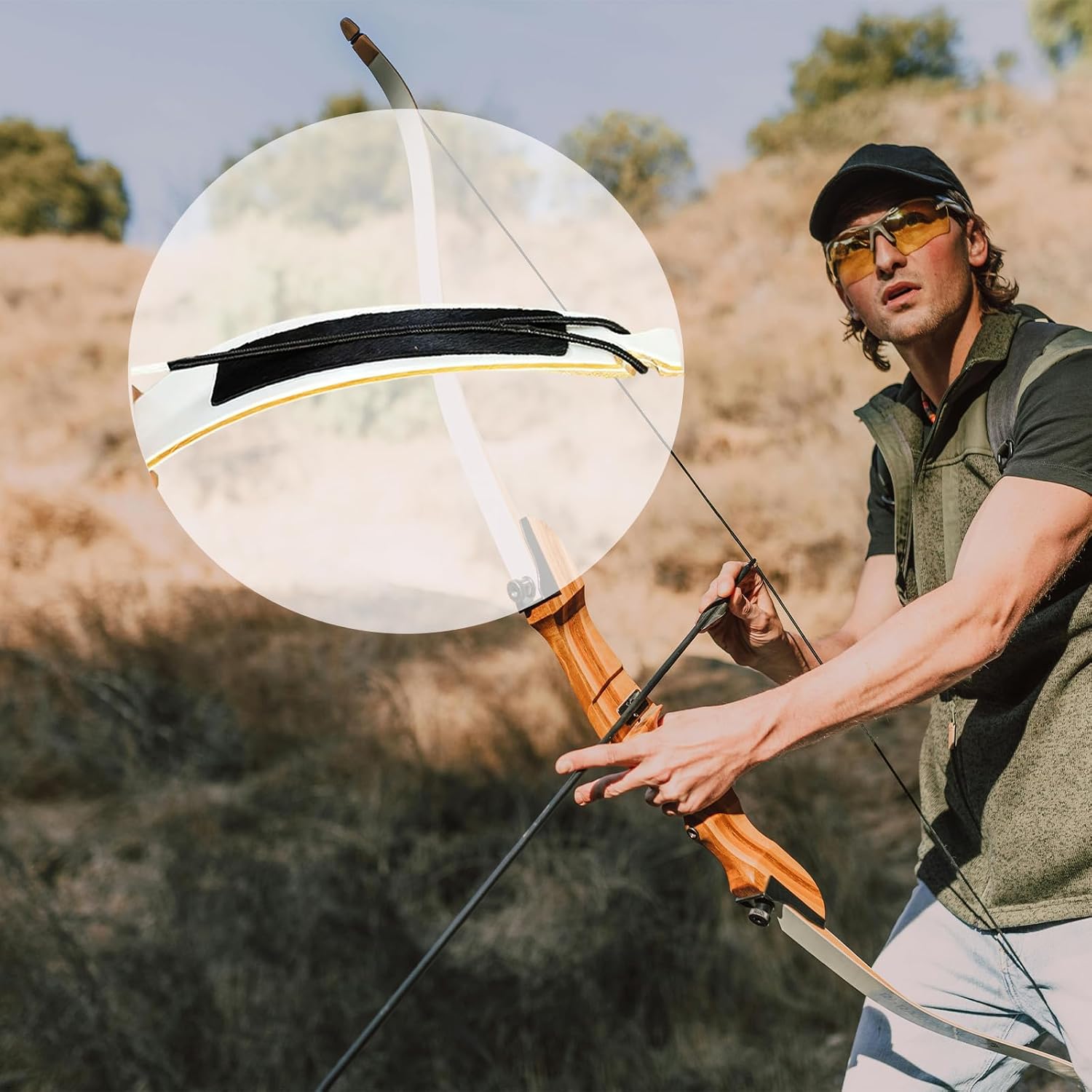 Archery Recurve Bow Limb Silencers Dampeners – Protects Bowstrings and Reduces Limb Noise for Longbows Recurve Bow Accessories
