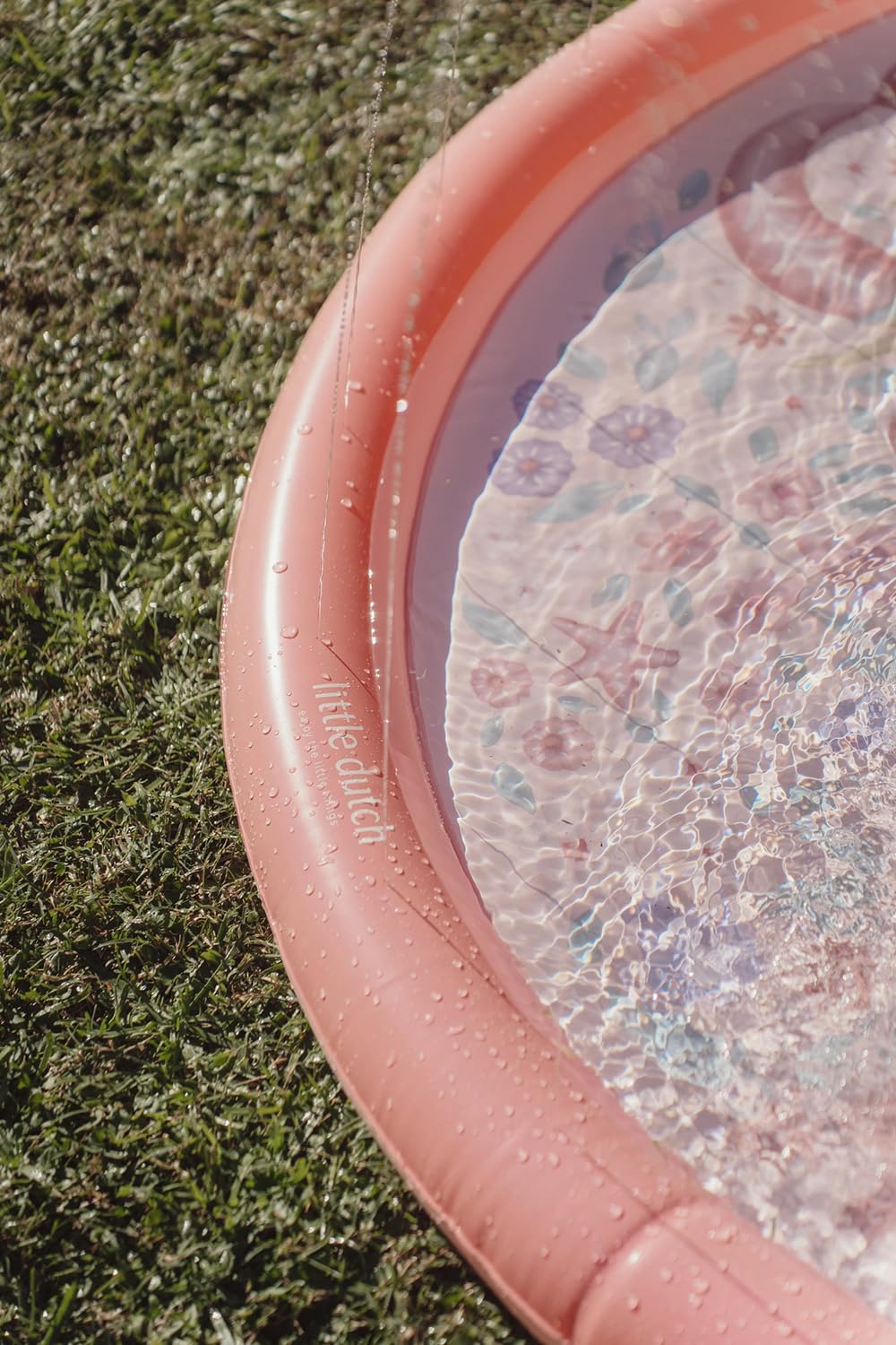 Little Dutch Kinder Sprinkler Wasser Spielmatte - Wasserspielzeug Kinder - 150 cm - Spielzeug für Draußen - Sprinklerauflage - für Mädchen ab 2 Jahre - Dreamy Mermaid rosa