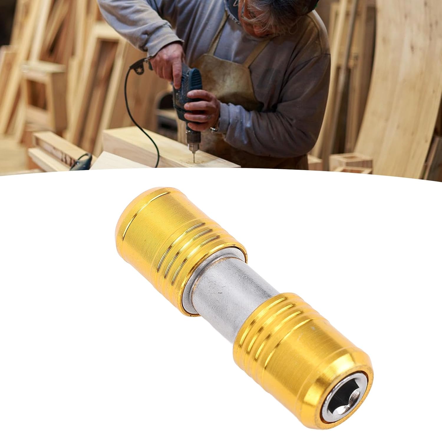 2PCS Double Ended Screwdriver Bit Holder Quick Release Adapter for 1/4 Inch Hex Shank Bits,for Power Drill Electric Screwdriver Impact Driver Tool Accessory