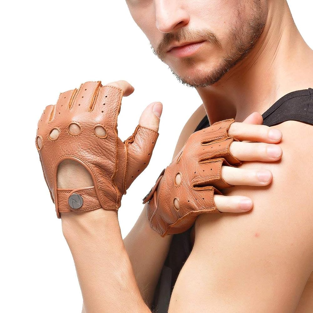 Amazon | [Nappaglo] 上等品 メンズ 男性用 ショート 鹿革