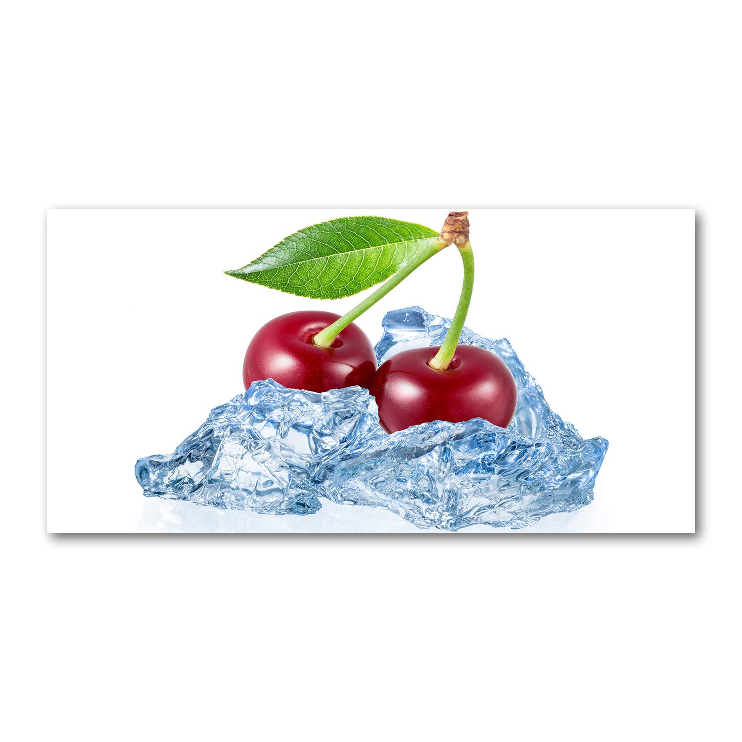 Image verre plastique Tulup Rojo Cereza Con Hielo 120x60cm pour décoration murale moderne