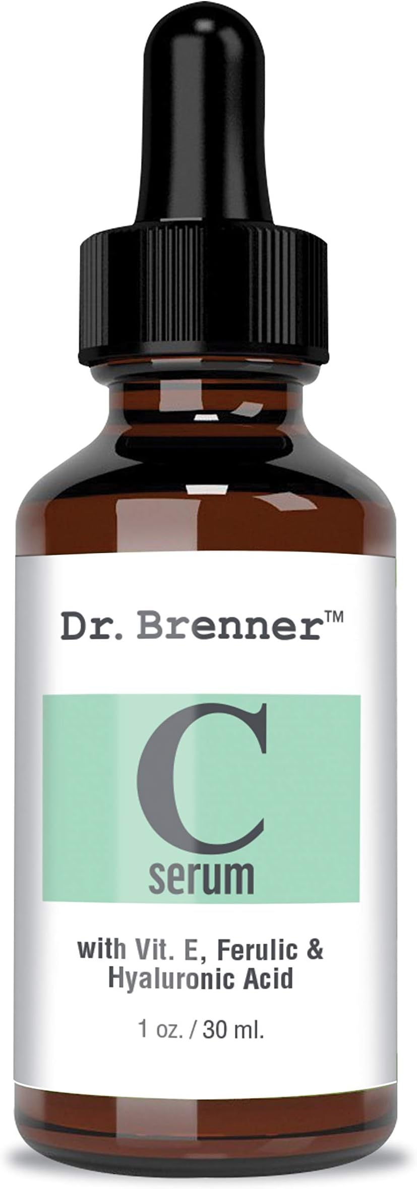 Vitamin C Serum 20% Pure L-Ascorbic Acid, Ferulic Acid, Vitamin E and Hyaluronic Acid for Face and Eyes 1oz. by Dr. Brenner