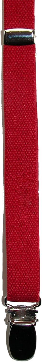 CTM Women's Elastic Clip-End 1/2 Inch Skinny Urban Suspenders - Image 4