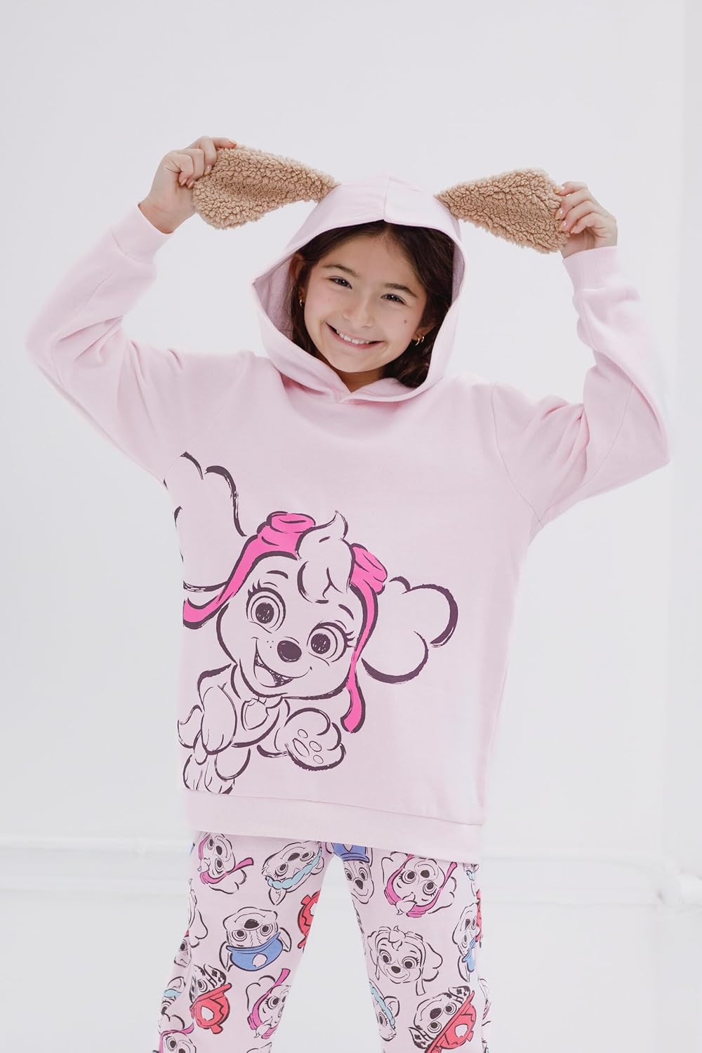 Paw Patrol Girls Fleece Cosplay Pullover Hoodie and Jogger Pants Outfit Set Toddler to Big Kid Sizes (2T - 10-12) - Image 3