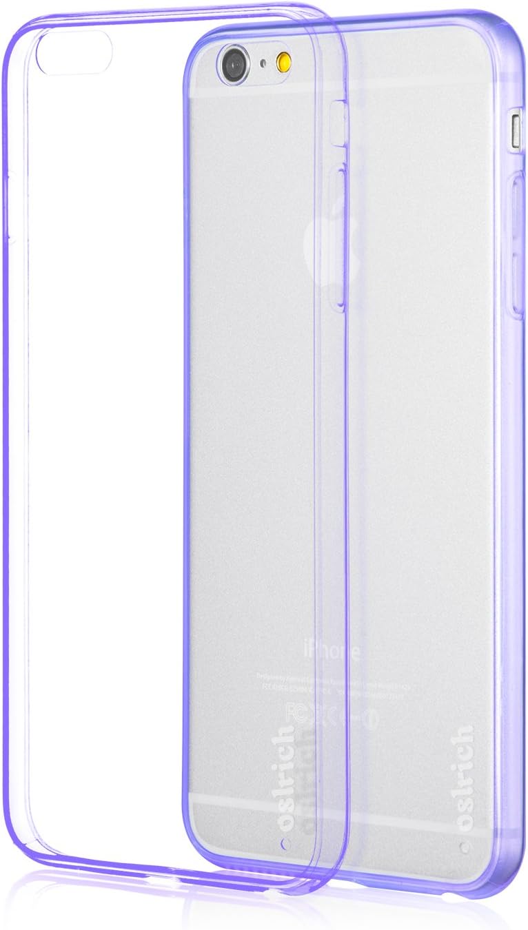 Ostrich Iphone 6 Case, Iphone 6 (4.7) Case Bumper **New** [ Series] [Crystal Clear] Bumper Case with Clear Back Panel - Stylish Retail Packaging - Bumper Case for Iphone 6 (4.7) (2014) - Crystal Clear (light purple)
