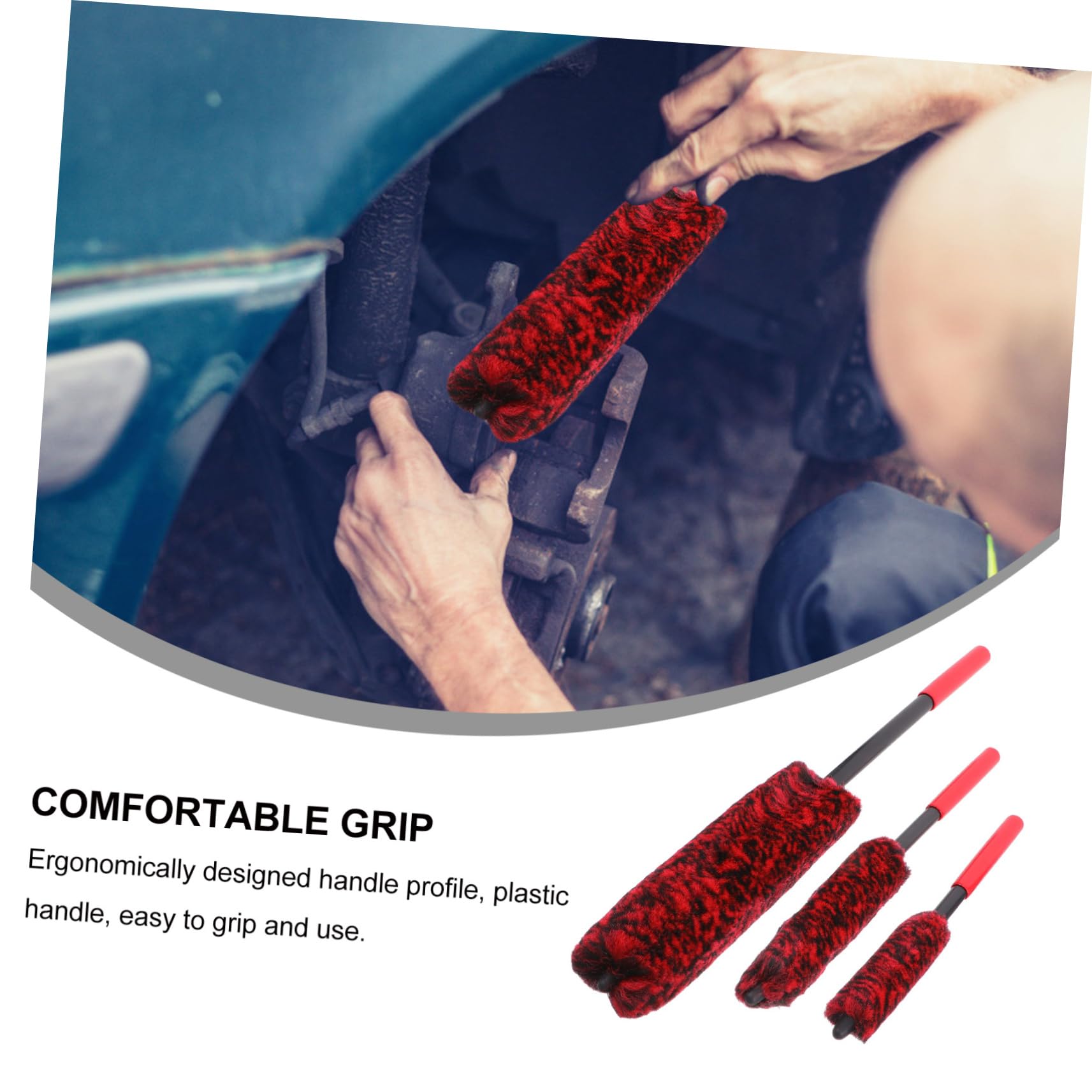 Alipis 3pezzi Spazzola per Lavaggio Pneumatici Auto Setole Morbide Pulizia Cerchi Ruote Accessori Cura Veicoli
