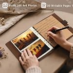 Artmag Album de photos 4x6 200 Photos, épais album de couverture en cuir avec 30 PCS Porte-papiers Kraft 200 Photos horizontales pour les anniversaires de mariage en famille Classic