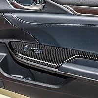 Vista 4 de Calcomanías para cubierta de panel de control de elevación de ventana de automóvil para Honda Civic 2016-2021, accesorios de 10ª
