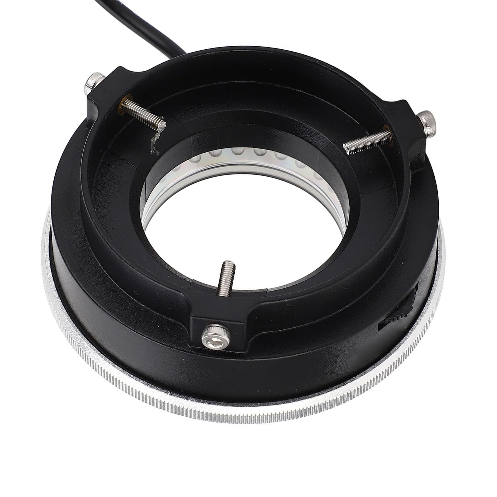 Microscopio Fuente de Luz Polarizada Luz Circular LED óptico de Metal 96 Cuentas Apertura Giratoria Visualización Clara para Inspección de Cámara Estéreo Trinocular Binocular Monocular