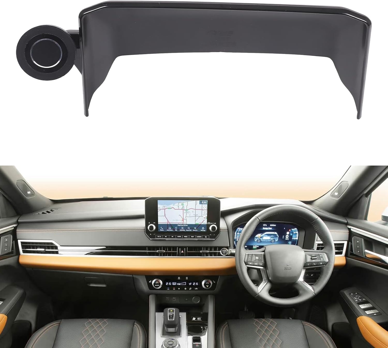 Center Console Organizer for Mitsubishi Outlander 2022-2024, Navigation Screen Back Organizer Tray, GPS Screen Side Cell Phone Holder, Handsfree Car Phone Holder Stand Mount Bracket (Black1)