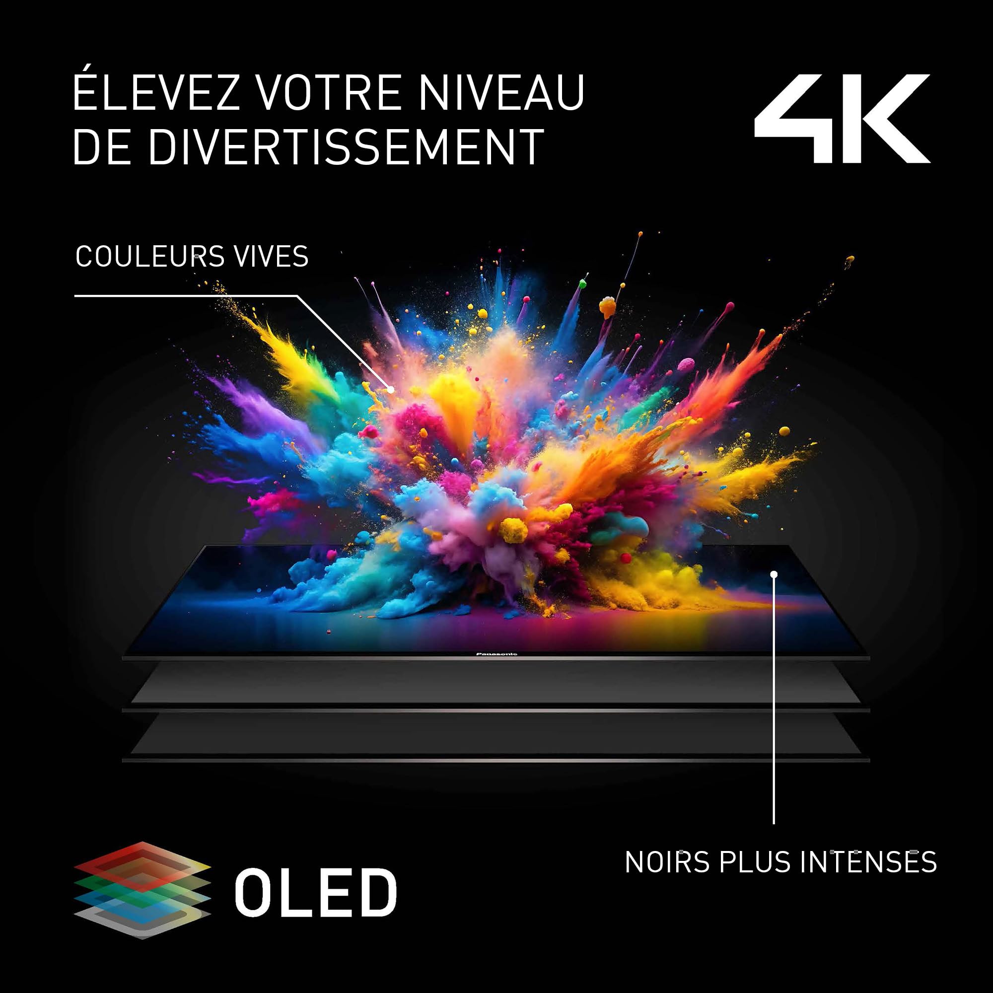 Panasonic Premium TV-55Z80BEZ, Série Z80B, 55 Pouces, 4K Ultra HD OLED Smart TV, 2025, Fire TV, Dolby Vision & Atmos, Mode Game Extreme, Support Alexa & Apple, Bluetooth, Noir