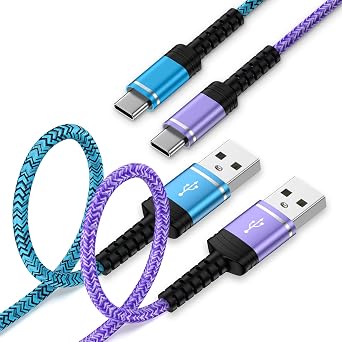 Fast Charging Samsung Cord S25 FE Charger Cord Type C Android Cable for Samsung Galaxy S25 Plus/A17/A16 5G/A56/A36/A26/A23/S25/S24 Ultra/S24FE/S23/S22, iPhone 17 Pro Max/17 Pro/16e/16 Pro Max/16 Plus