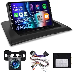 NHOPEEW Android 15 Car Stereo for BMW X3 E83 with 10" IPS Touchscreen and 4G+64G