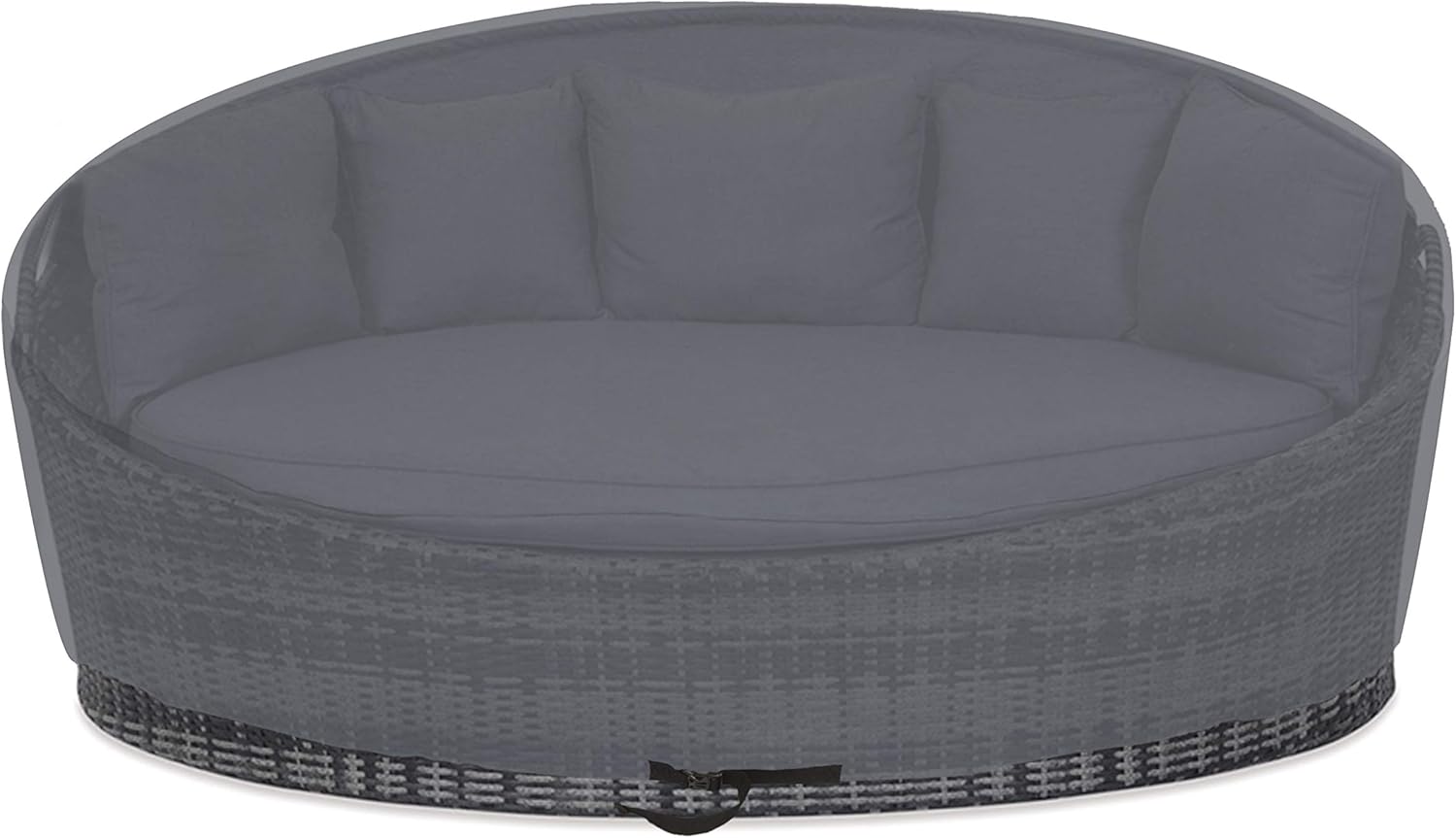 Covers & All Outdoor Patio Daybed Sofa Cover 12 Oz - Heavy Duty Outdoor Furniture Cover - Waterproof Durable with Air Pocket & Drawstring for Snug Fit. (Grey)