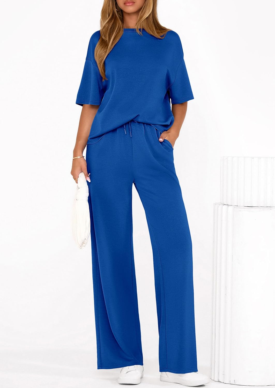 PRETTYGARDEN 2 Piece Lounge Sets for Women Summer 2026 Short Sleeve Matching Airport Travel Outfits Casual Spring Clothes - Image 8