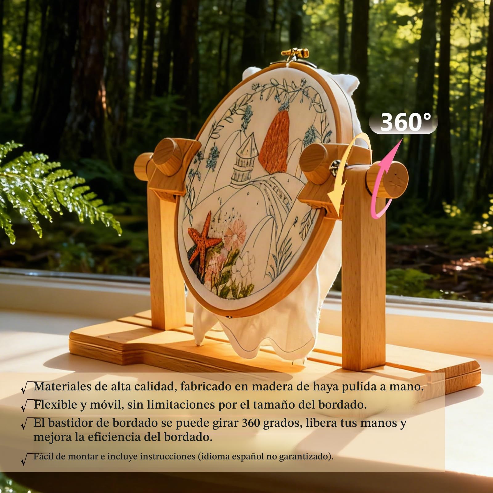 JasCherry Soporte de Costura Madera