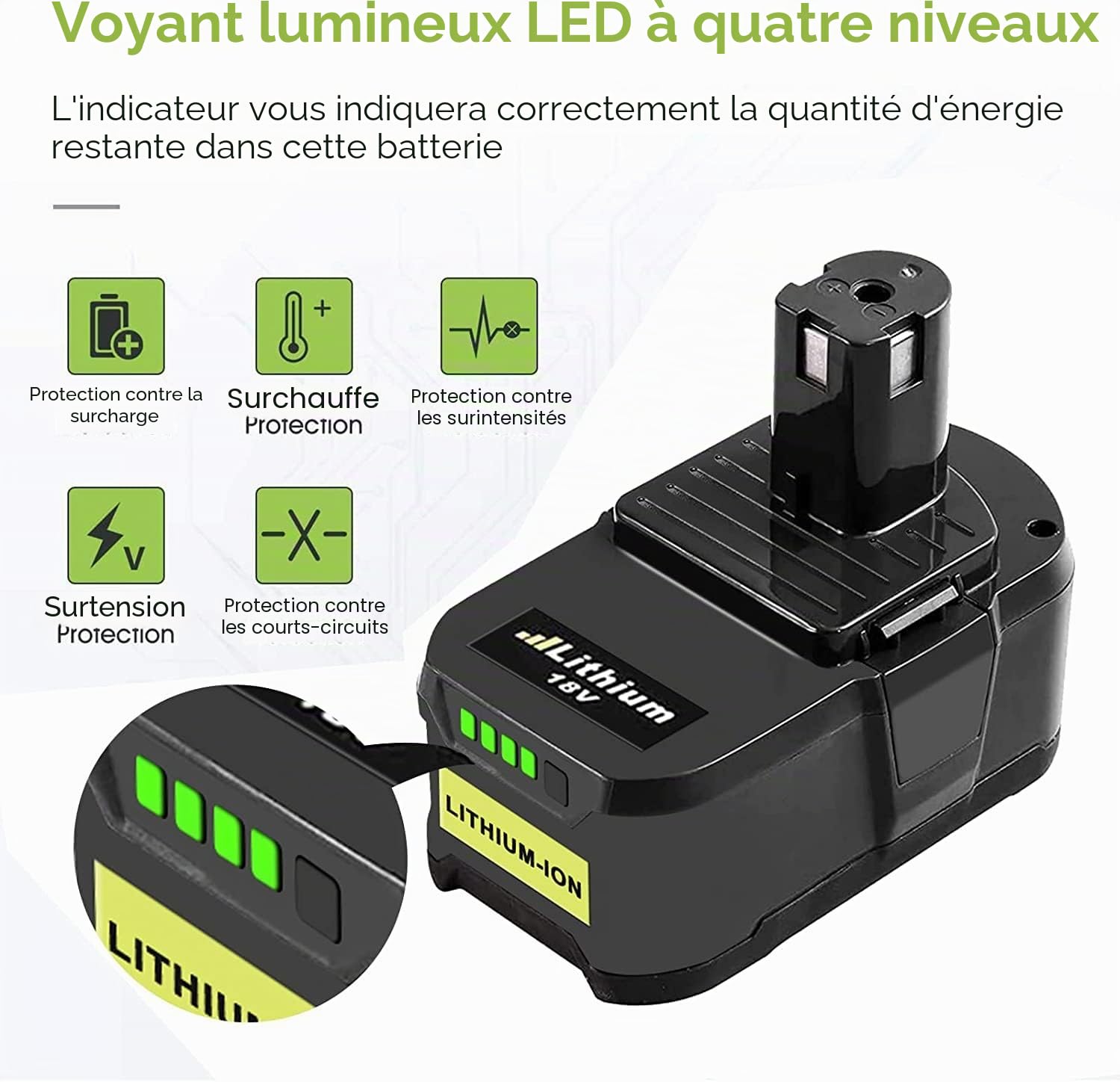 2X 18V 5,5Ah Batterie Remplacement pour Ryobi + 6A Double Chargeur Compatible with Ryobi One+ Batterie RB18L50 RB18L25 RB18L13 RB18L40 RB18L20 P108 P102 P103 P104 P105 P106 P107