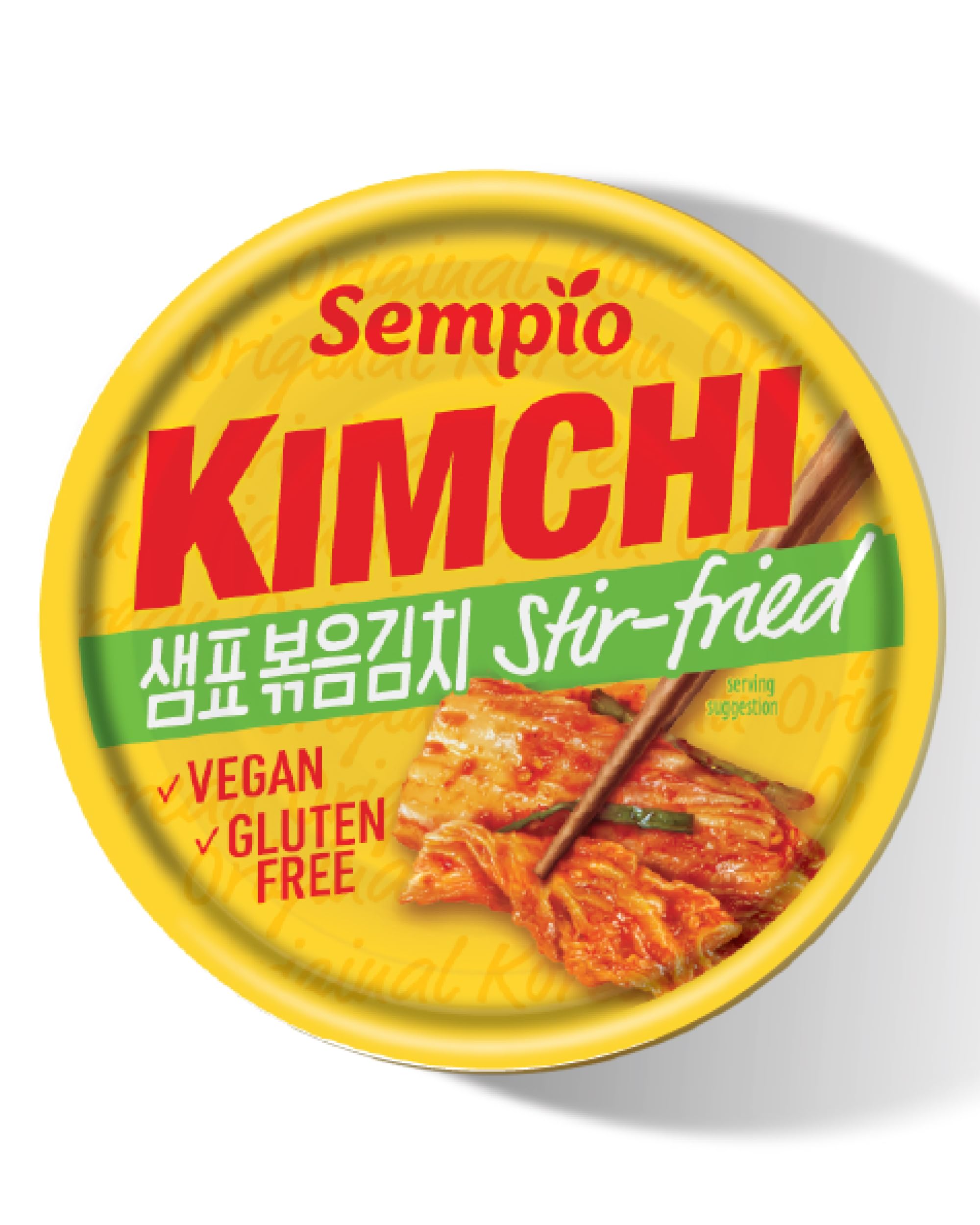 Kimchi en Lata Sempio (Salteado, 160g) - Auténtico Repollo Napa Coreano en Lata Vegano, No Transgénico
