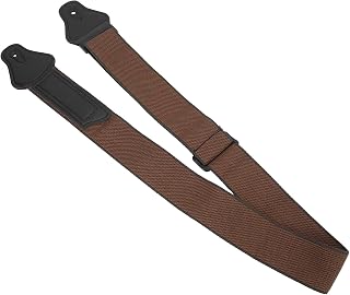 Substituição da alça da guitarra, alça da guitarra macia para diferentes tamanhos corporais para guitarras acústicas/elétricas/baixo(Pulseira marrom + 3 palhetas)