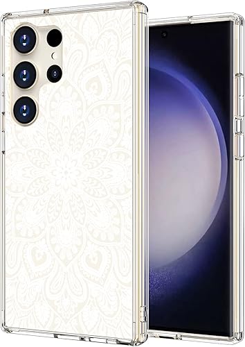 ICEDIO Funda para Samsung Galaxy S23 Ultra, delgada, transparente, con diseños de moda, para niñas y mujeres, funda protectora duradera y resistente