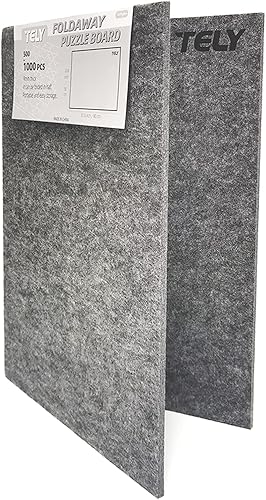 Miniatura 6 de TELY Tapete de fieltro plegable para hasta 1000 piezas de rompecabezas, plegable para un fácil almacenamiento, almohadilla de rompecabezas portátil