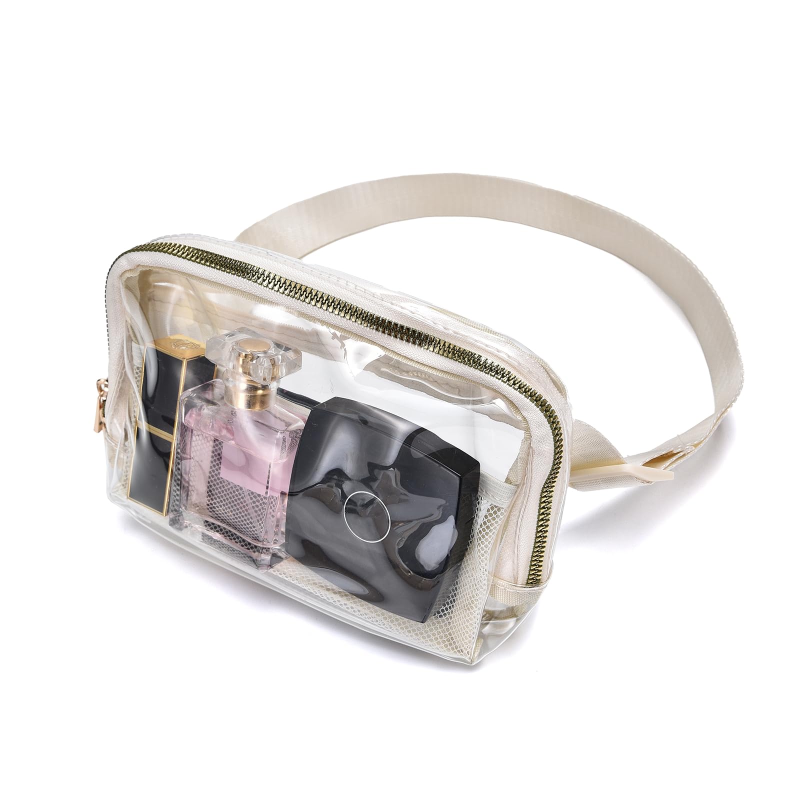 Bolsa transparente para eventos de estadio, cangurera transparente para mujeres, bolsa cruzada para estadio con correa ajustable, cintura de poliuretano termoplástico para conciertos, deportes, viajes