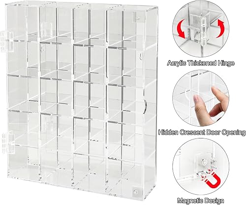 Miniatura 7 de Vitrina de acrílico ajustable transparente con estantes, organizador de almacenamiento para mini figuras pop, coleccionables, cristal mineral,