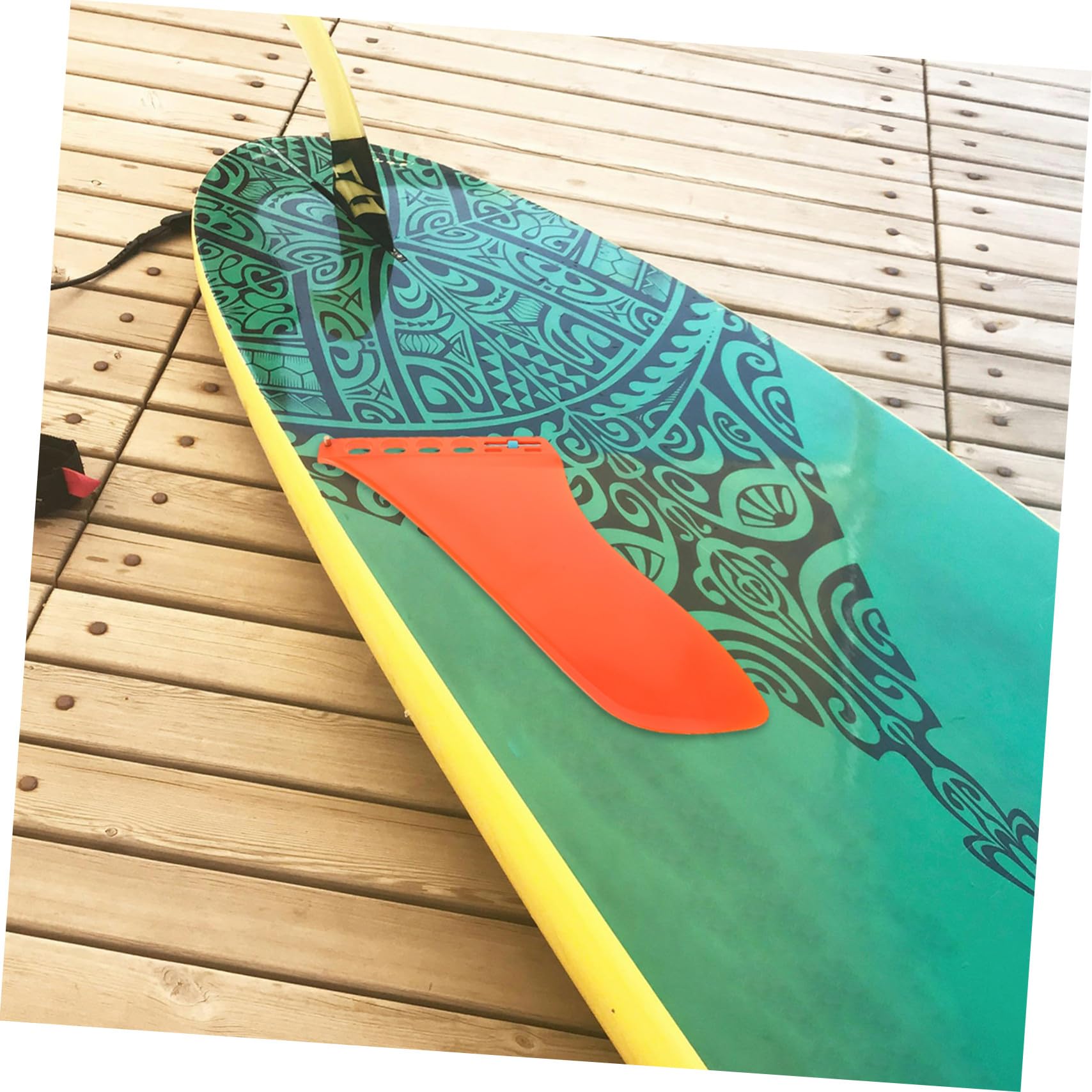Aileron de Planche de Surf Orange Amovible, Stabilisateur d'eau pour Paddleboard, Diviseur d'eau Profilé en Matériau Robuste, Accessoire de Remplacement pour Planche à Pagaie,