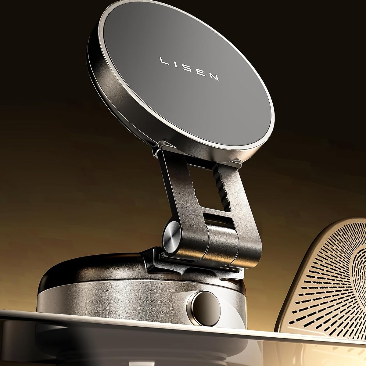 Portable for iPhone 17 Electric Vacuum Suction Phone Holder for Car MagSafe, Magnetic Phone Holder for Car Suction Cup Phone Mount Foldable for iPhone 17 Pro Max Air /16/15/14/13/12 Kits