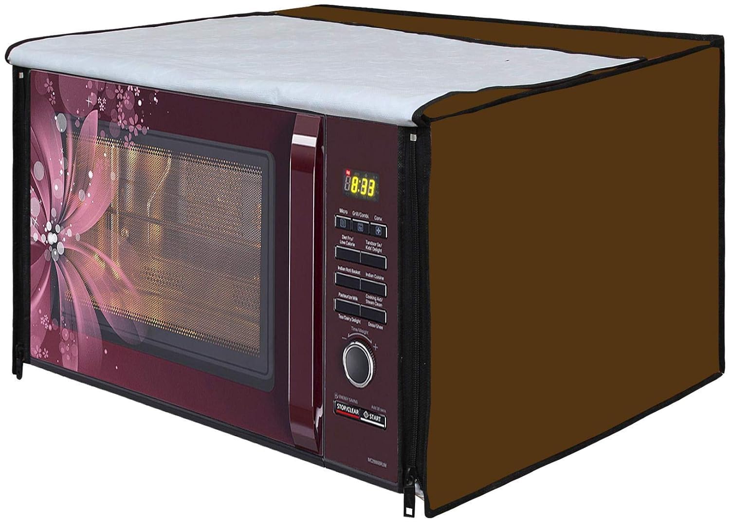 MobiCR Microwave Oven Cover Dust Proof & Water Proof for LG 21 Litre Convection Microwave Oven, 46,Brown-image-6