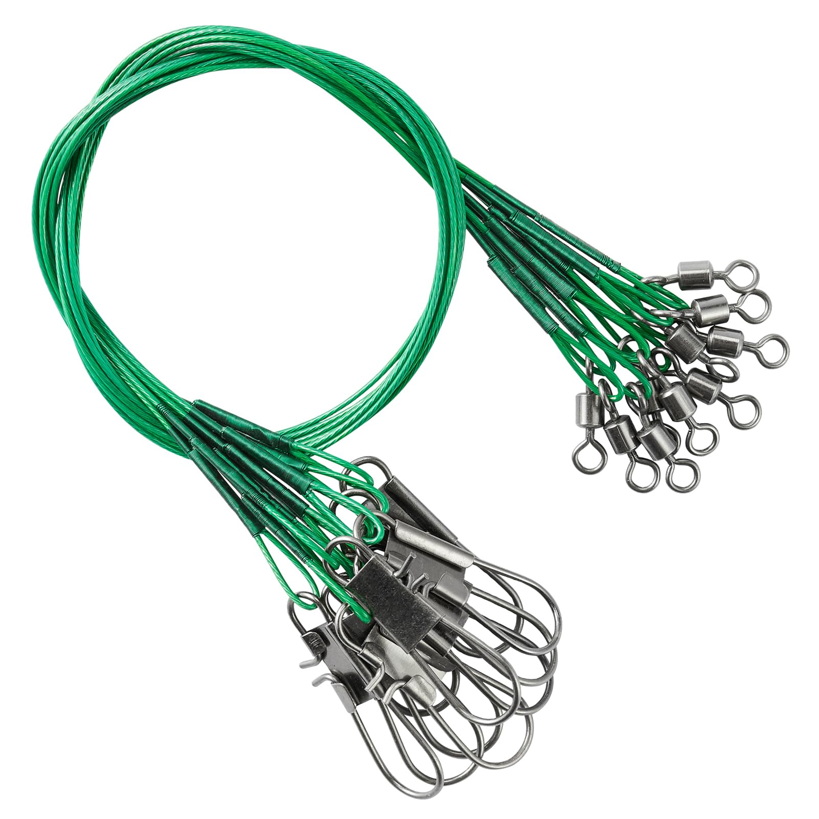 AMYSPORTS Saltwater Steel Leaders Fishing Rigs Heavy Duty Wire Leader Lures High Strength Fishing Leader Freshwater Black Nickel