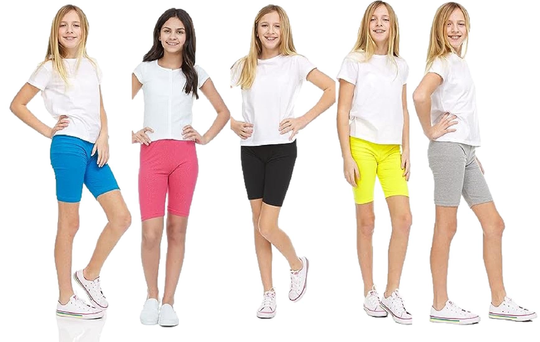 Cotton Shorts for Girls, Tights for Girls (Pack of 5) Multicolor-image-49