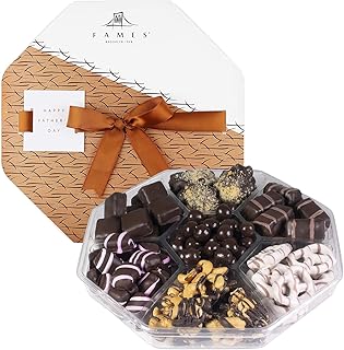 Ftaher's Day Gift Basket from Brooklyn - 7 Types of Handcrafted Gourmet Chocolates - Luxury Set of Dairy Free Kosher Artisanal Chocolates - Premium Father's Day Chocolate Gift Box - Assorted Sweet Candy Treats